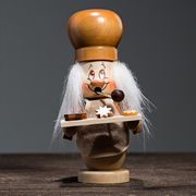 德国原产ULBRICHT 手工香薰木偶摆件 面包师小精灵