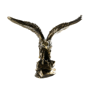 意大利原产GOLD LINE镀铜鹰隼雕塑摆件