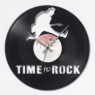 意大利原产DIS C'O'CLOCK摇滚时间黑胶唱片碟挂钟钟表