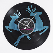 意大利原产DIS C'O'CLOCK鸳鸯灵鹿黑胶唱片碟挂钟钟表