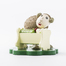 德国原产Kunstgewerbe Uhlig手工木偶带宝宝的绵羊爸爸
