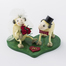 德国原产Kunstgewerbe Uhlig手工艺品木偶摆件新婚的绵羊