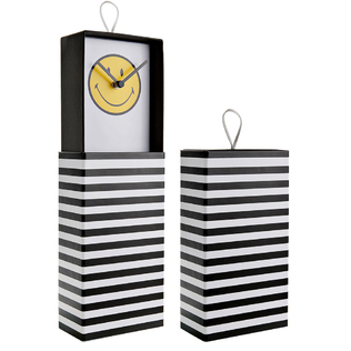 意大利原产Creativando藏在盒子里的钟表时钟挂钟条纹