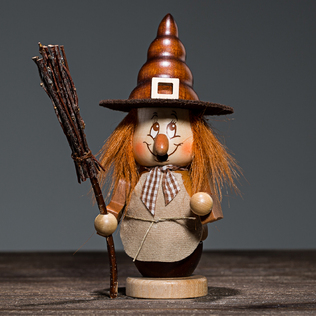 德国原产Christian Ulbricht木质手工香薰木偶摆件巫师