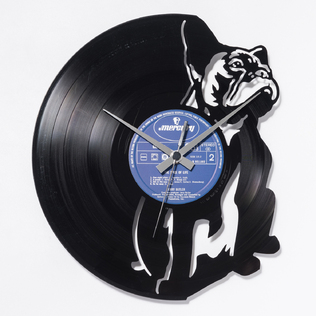 意大利原产DIS C'O'CLOCK天犬黑胶唱片碟挂钟钟表