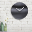 意大利原产SABRINA FOSSI DESIGN陶瓷波纹装饰挂钟钟表 黑色