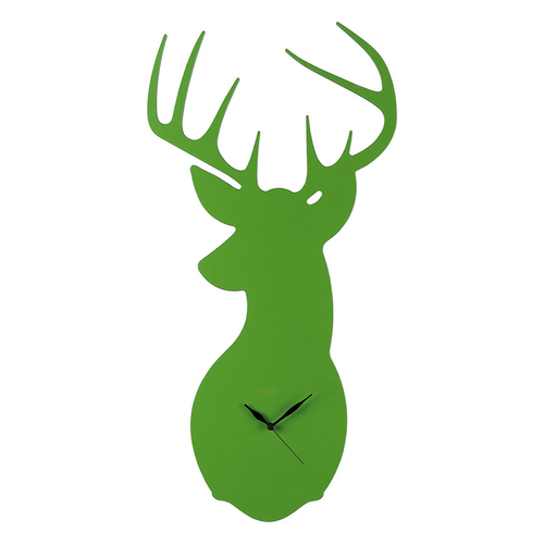 意大利原产Creativando经典创意挂钟钟表时钟灵鹿大号 绿色