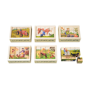 瑞士原产Atelier Fischer拼图木质人物场景拼图农家小院