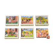 瑞士原产Atelier Fischer拼图木质人物场景拼图玩具6种景