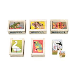 瑞士原产Atelier Fischer动物拼图玩具木质拼图6种动物