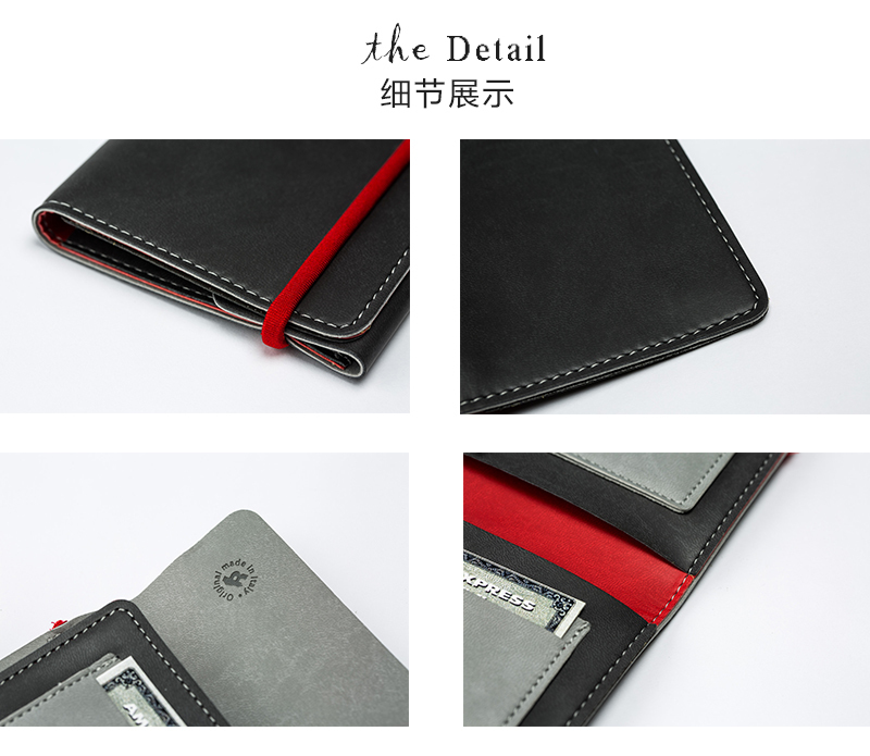 意大利原产Reflexa维耶勒法兰绒钱包钱夹短款10*13.5cm 黑色