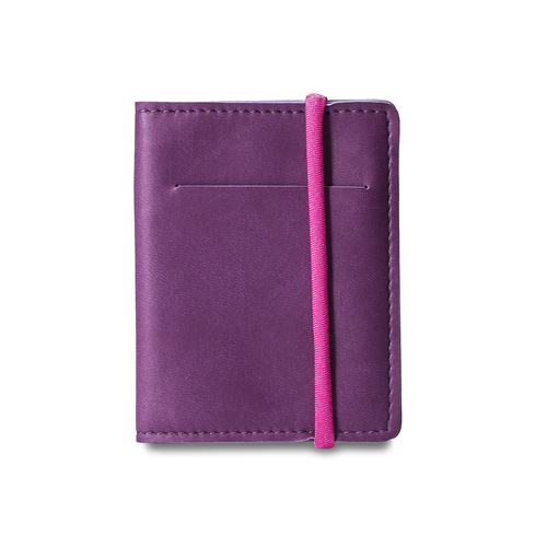 意大利原产Reflexa意式维耶勒法兰绒钱包钱夹7.5*10cm 紫色