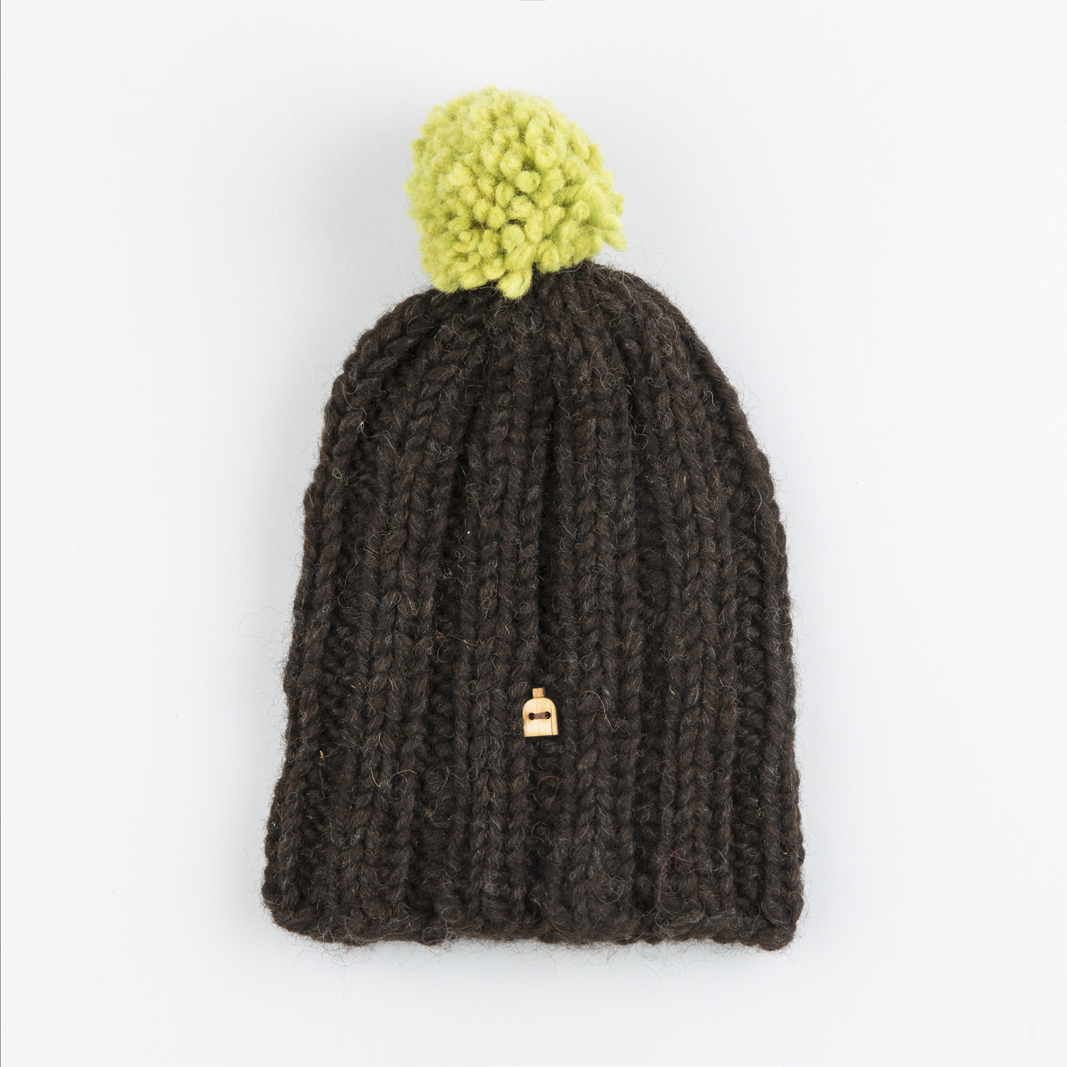 芬兰原产MYSSYFARMI儿童羊毛针织帽手工帽保暖帽 黑色