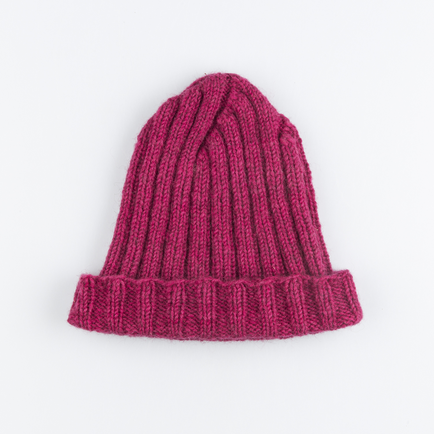 芬兰原产MYSSYFARMI羊毛针织帽手工帽保暖帽 紫红色