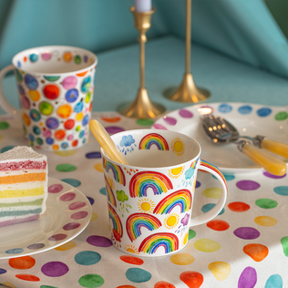 英国丹侬Dunoon骨瓷水杯Cairngorm杯型 彩虹之上