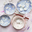 日本AITO宇野千代樱吹雪美浓烧陶瓷餐碗碟 八件套装礼盒装 花色