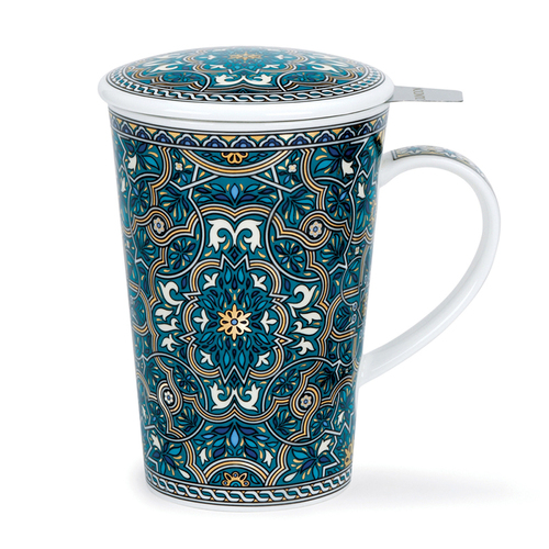 英国丹侬Dunoon骨瓷水杯SHETLAND杯型 伊什塔尔 迪拜风情 蓝色礼盒