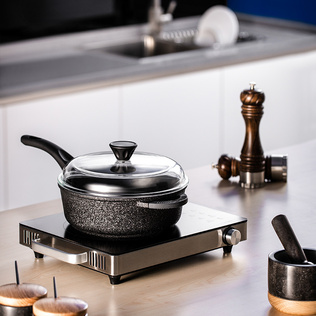 DHT 铝压铸不粘锅24cm深煎锅