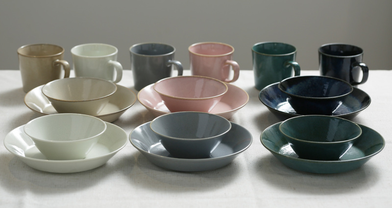 日本原产Aito Natural color美浓烧陶瓷摩登色餐碟 绿色 S