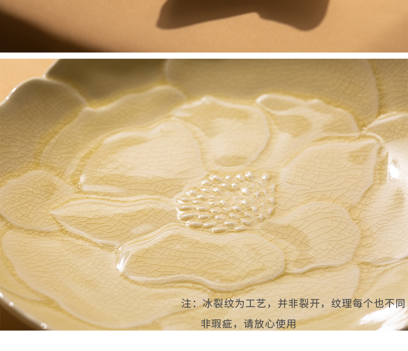 日本原产AITO KATACHI花姿形花瓣皿M花瓣点心碟餐碟 蓝色