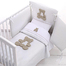 意大利原产tuttomio婴儿床四件套 被套+靠垫+枕头+防震杠  白色