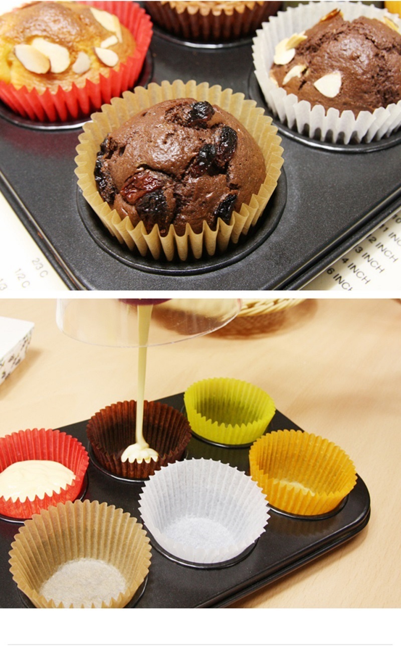 韩国原产NORDICPAPER烘焙蛋糕马芬杯纸模纸杯 100个/盒 巧克力色 直径4cm  高度2.5cm