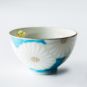 日本原产T.NISHIKAWA Kayori京烧清水烧彩绘陶瓷茶碗白菊
