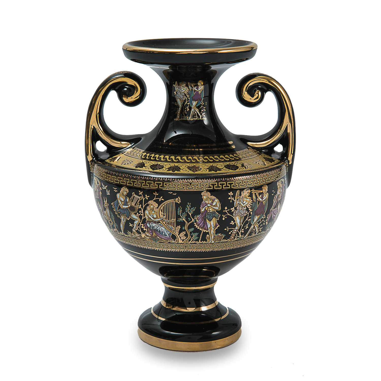 希腊原产fakiolas花瓶斗牛士黑色