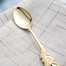 日本原产elfin高桑金属不锈钢镀金咖啡勺蛋糕勺13cm 金黄