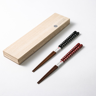 日本原产kawai传统漆器箸福实木漆筷光辉套装