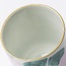 日本原产T.NISHIKAWA 手工京烧清水烧彩绘白椿陶瓷茶杯 绿色