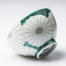 日本原产T.NISHIKAWA Kayori京烧清水烧彩绘陶瓷茶碗白菊 绿色