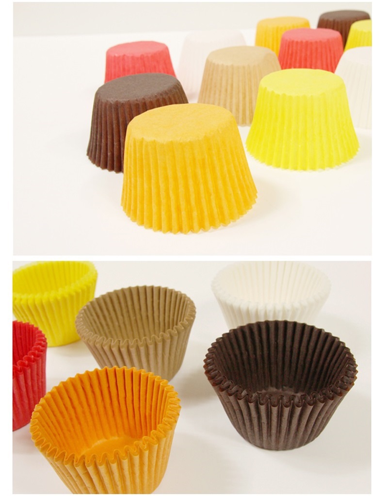 韩国原产NORDICPAPER烘焙蛋糕马芬杯纸模纸杯 100个/盒 巧克力色 直径4cm  高度2.5cm