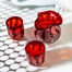 意大利原产ZECCHIN穆拉诺人鱼泪系列手工彩色玻璃水壶瓶750ml 红色