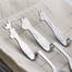 日本原产elfin不锈钢餐勺三件套长颈鹿系列 银色