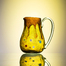 意大利原产ZECCHIN穆拉诺人鱼泪系列手工彩色玻璃水壶瓶750ml 金黄