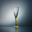 意大利原产ZECCHIN圣殿系列手工彩色玻璃高脚酒杯150ml 黄色