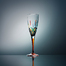 意大利原产ZECCHIN圣殿系列手工彩色玻璃高脚酒杯150ml 橙色