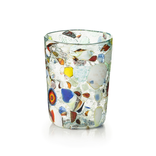 意大利原产ZECCHIN穆拉诺星河系列手工彩色玻璃酒水杯360ml 浅蓝