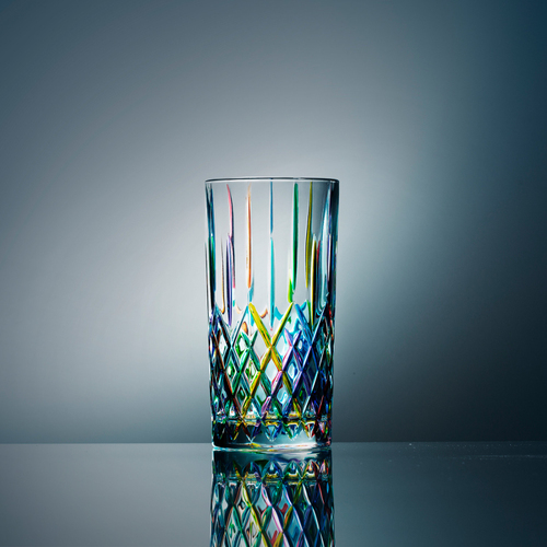 意大利原产ZECCHIN圣殿系列威尼斯酒杯彩色玻璃杯子水杯360ml 黄色