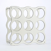 韩国原产WELLMATE铝合金材质红酒架9孔 银色