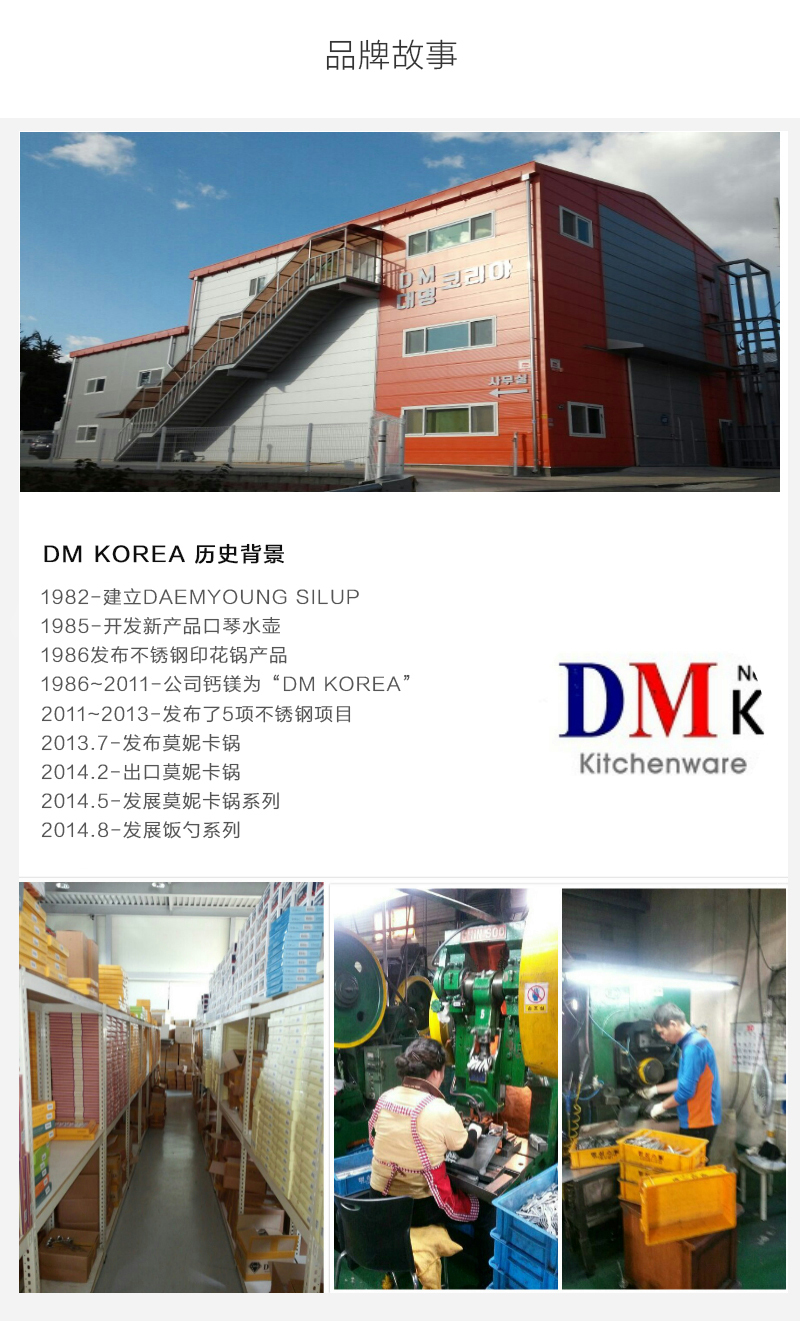 韩国原产DM.KOREA亚光筷勺套装不锈钢筷子餐勺野花图案 蓝条