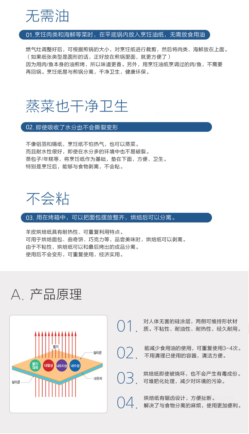 韩国原产NORDICPAPER圆形烘焙纸烤盘纸蒸笼纸 30个/盒 白色 直径 24.2cm 无孔