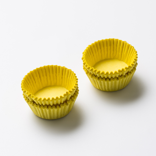 韩国原产NORDICPAPER烘焙蛋糕马芬杯纸模纸杯 100个/盒 黄色 直径4.5cm 高度3cm