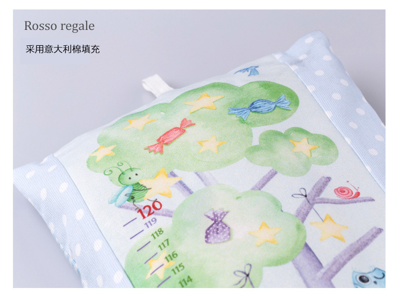 意大利原产ROSSO REGALE全棉儿童身高尺儿童身高测量 天蓝