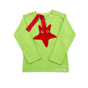 意大利Mamma No海星自带奶嘴绳棉质婴儿长袖T恤宝宝t恤