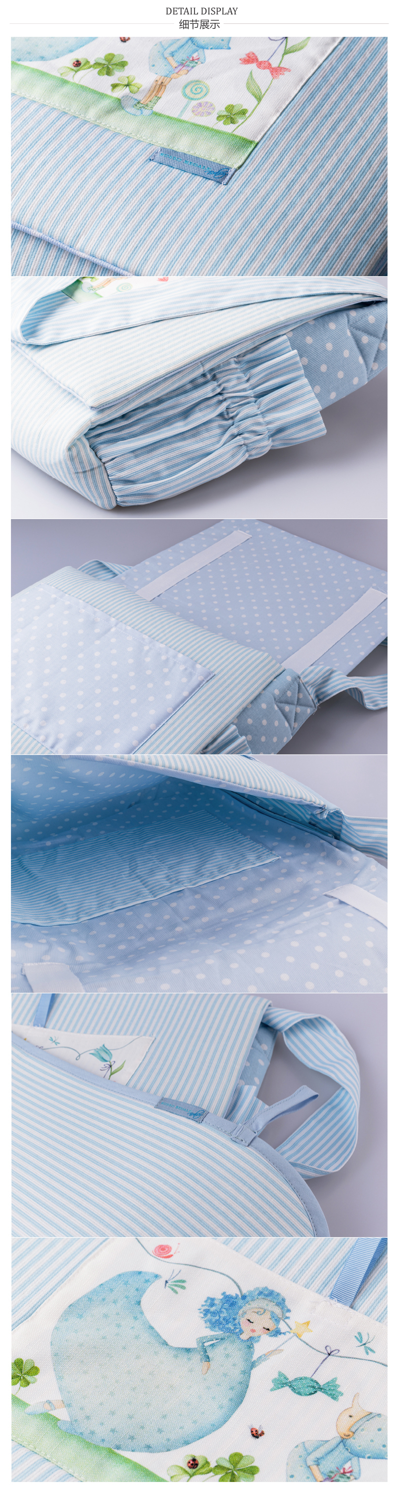 意大利原产ROSSO REGALE棉质儿童背包儿童包包粉色条纹 粉红