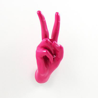 英国原产THELERMONT HUPTON创意款胜利手势衣帽挂钩墙挂