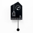 意大利原产Progetti M00NTIME布谷鸟钟表挂钟时钟 黑色