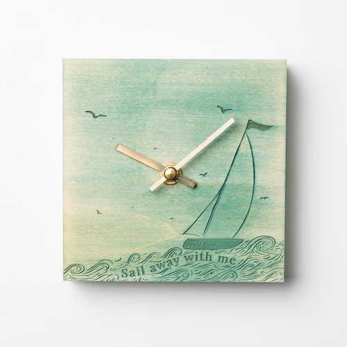 英国原产bombus手工木质钟表家居装饰钟表挂钟带我去远航